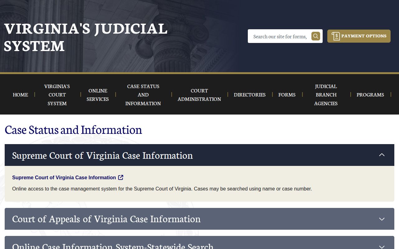 Virginia court search for Appomattox County release records