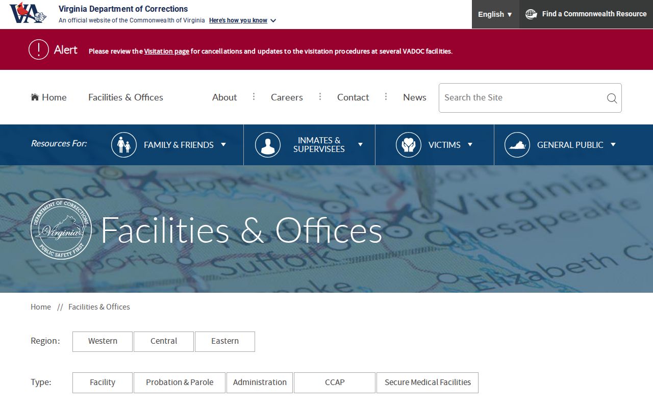 VADOC District 24 Appomattox post-release supervision office lookup